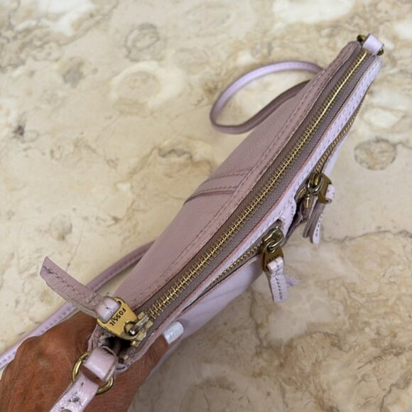 Fossil Erin Crossbody Leather Bag - Purple - Picture 4 of 10